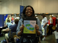 Bridgett Brown at one of the many community events ILRCSF participates in